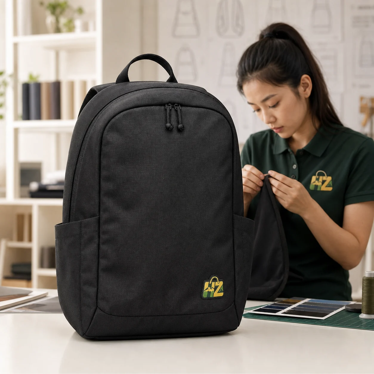 Backpacks branded lifestyle view