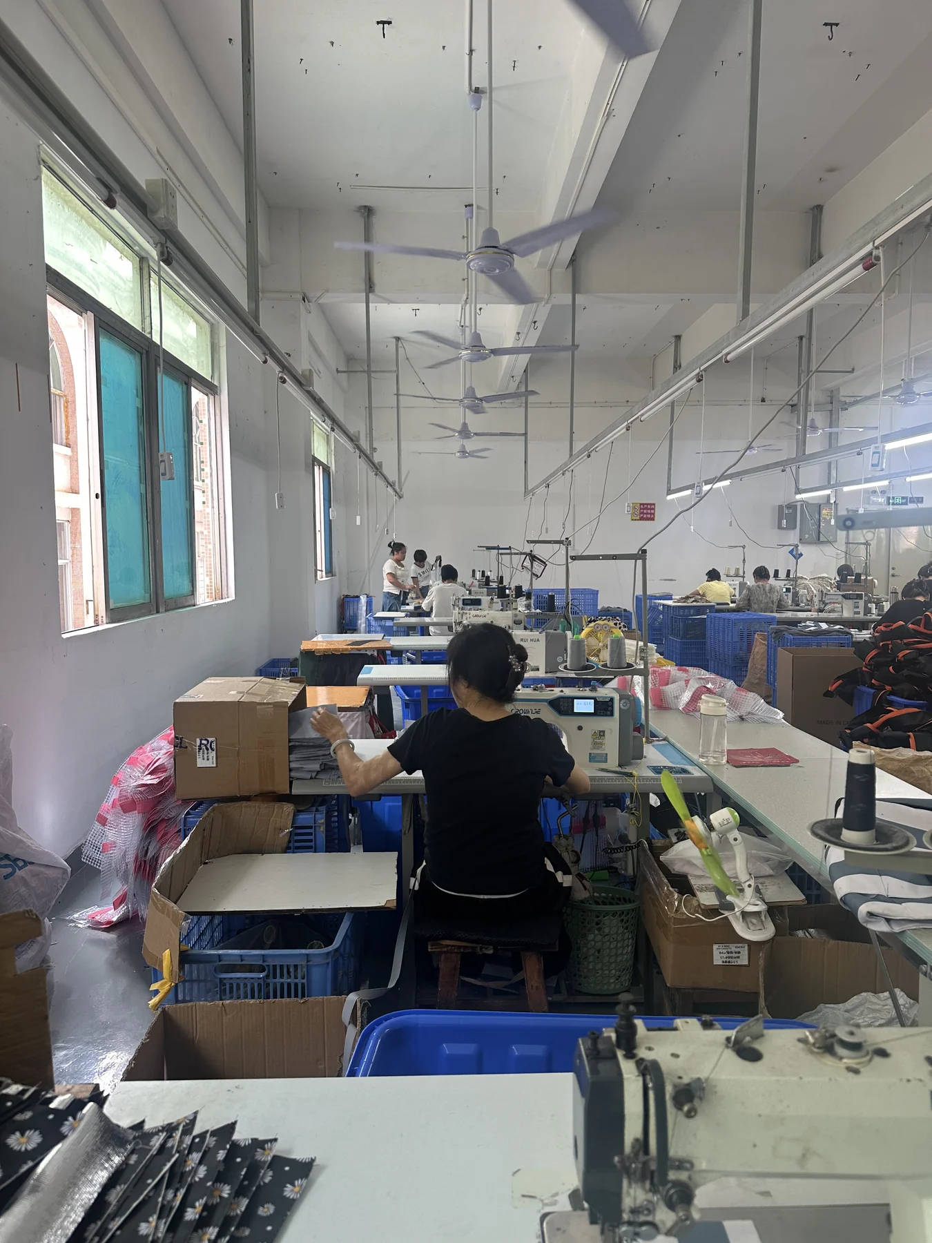 Hongzhao custom bag production and quality-control workshop Hongzhao custom bag production workshop used for in-process quality control