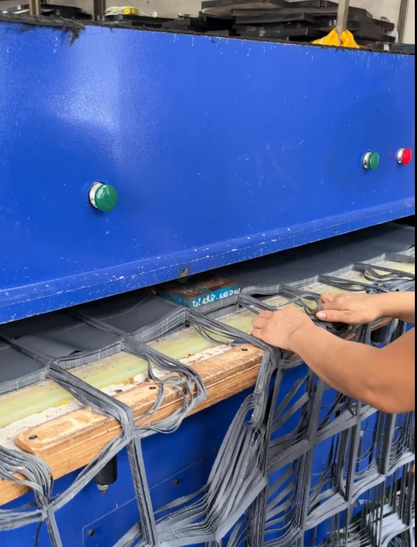 Material preparation at Shenzhen Hongzhao Handbag